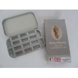 A Richard Wheatley "Silver Seal" aluminium fly box 12 compartments,