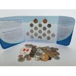 A collection of Canadian coins including : The Royal Canadian Mint Vancouver 2010 and others