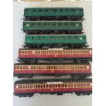 Six Tri-ang 00 Gauge including MODEL No.R220 B.R. MAINLINE 3rd BRAKE COACH No.