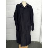 Railway Interest: A Del-Guerra wool lined oil skin coat 40-42in chest