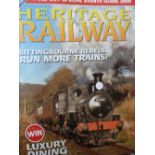 Railway Interest: A bound copy of 2009 heritage railway magazines together with a large quantity of