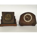 Two Edwardian mantle clocks with pendulums and keys