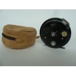 A Milward Flycraft 4" salmon reel with line guard and alloy handle,