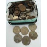 A large quantity of coins including two Crown 1965 Churchill commemorative VF ,