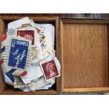A box of used stamps