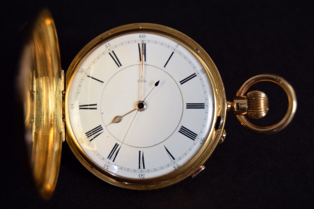 R.C.Oldfield, Liverpool, an 18ct gold gents full hunter pocket watch, top wind, 5.