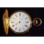 R.C.Oldfield, Liverpool, an 18ct gold gents full hunter pocket watch, top wind, 5.