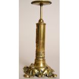 A Victorian brass candlestick postage scale by Joseph Edmond Ratcliffe Bro's 18cmH together with a