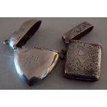 A silver heart shaped Vesta case, Nathan & Hayes,