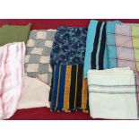 A very nice lot of vintage dressmaking fabrics including cotton, silk and chiffon.