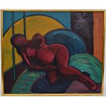 Margaret Munro Bogaardt, Preganant female nude, oil on canvas, signed lower right, framed,