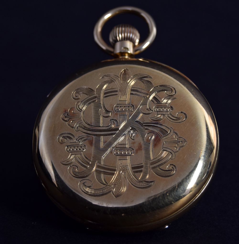 R.C.Oldfield, Liverpool, an 18ct gold gents full hunter pocket watch, top wind, 5. - Image 3 of 9