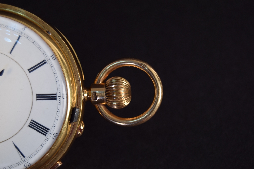 R.C.Oldfield, Liverpool, an 18ct gold gents full hunter pocket watch, top wind, 5. - Image 2 of 9