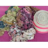 A large mixed lot of vintage upholstery trims, braids, tassels and cords.