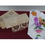 An early Needle-Made lace pattern book for Italian lace-work together with a pad and partially