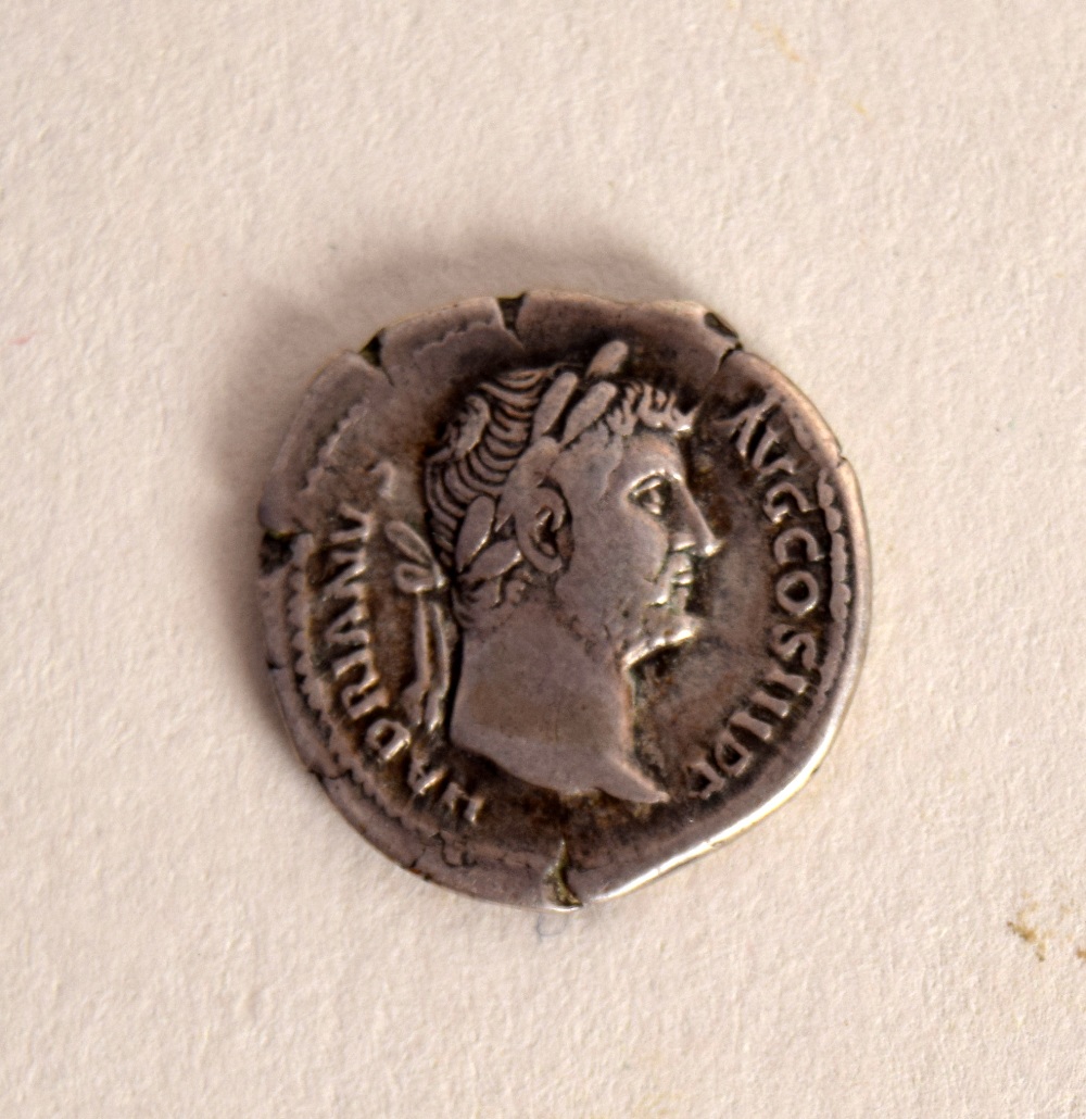 HADRIAN Denarius (AD 134 - AD 138) Obverse: HADRIANVS AVG COS III P P: Head of Hadrian, bare,