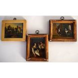 Three 19th century miniatures, oil on board, depicting old master subjects 6.