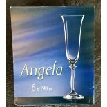 A quantity of glasses and glassware including a Bohemia glass 'Angela' 6 x 190ml glasses,