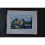 Roy Williams, Scotney Castle, Kent, signed lower right, watercolour on paper, framed,