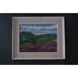 English School, The Rhone, Arles, pastel on paper, framed,