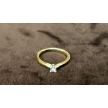 A 9ct gold illusion solitaire diamond ring,