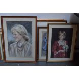 Rowena Hampton, A collection of pastel postraits of the Royal Family including Princess Diana,