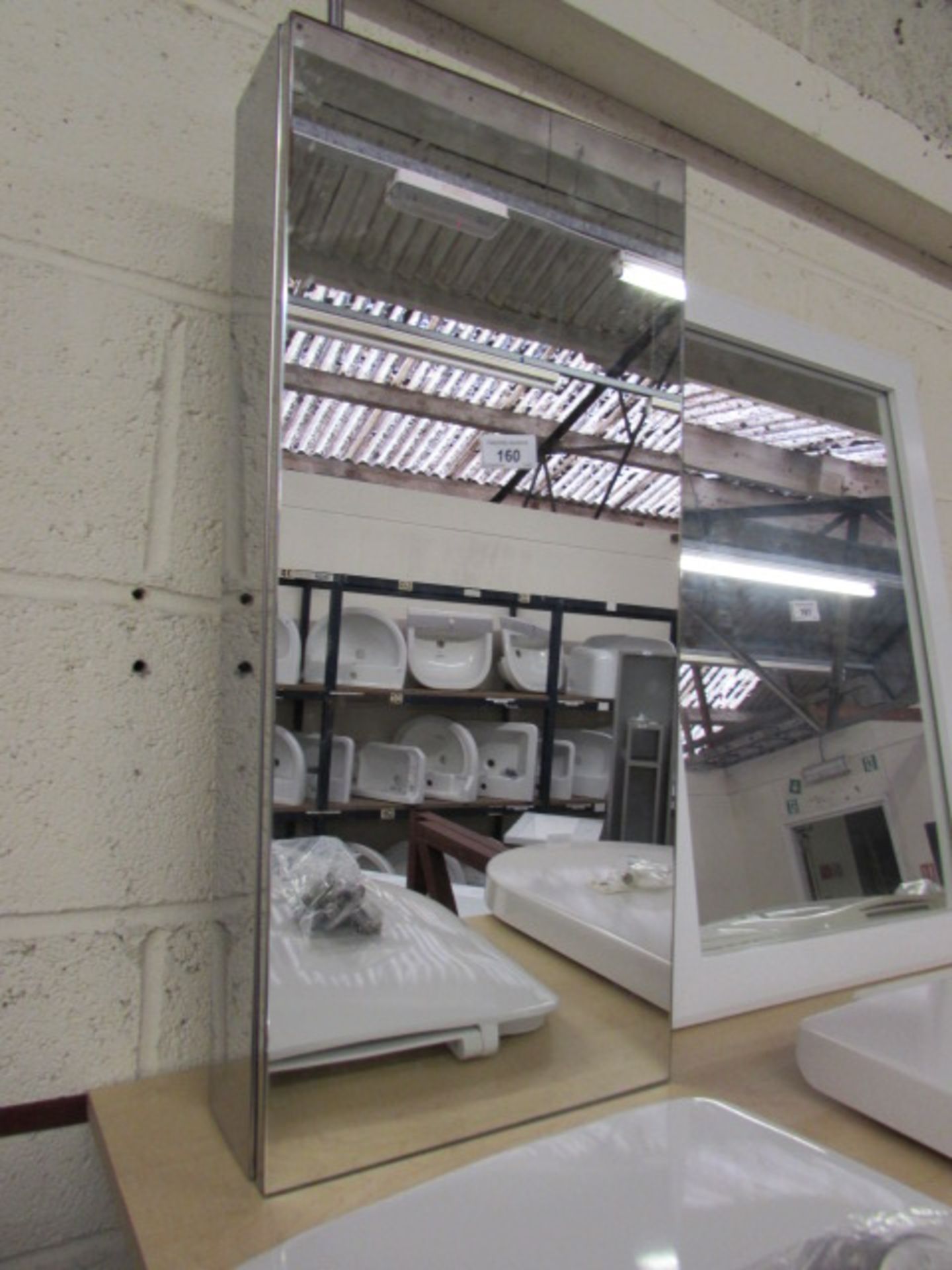 300 stainless steel mirrored cabinet