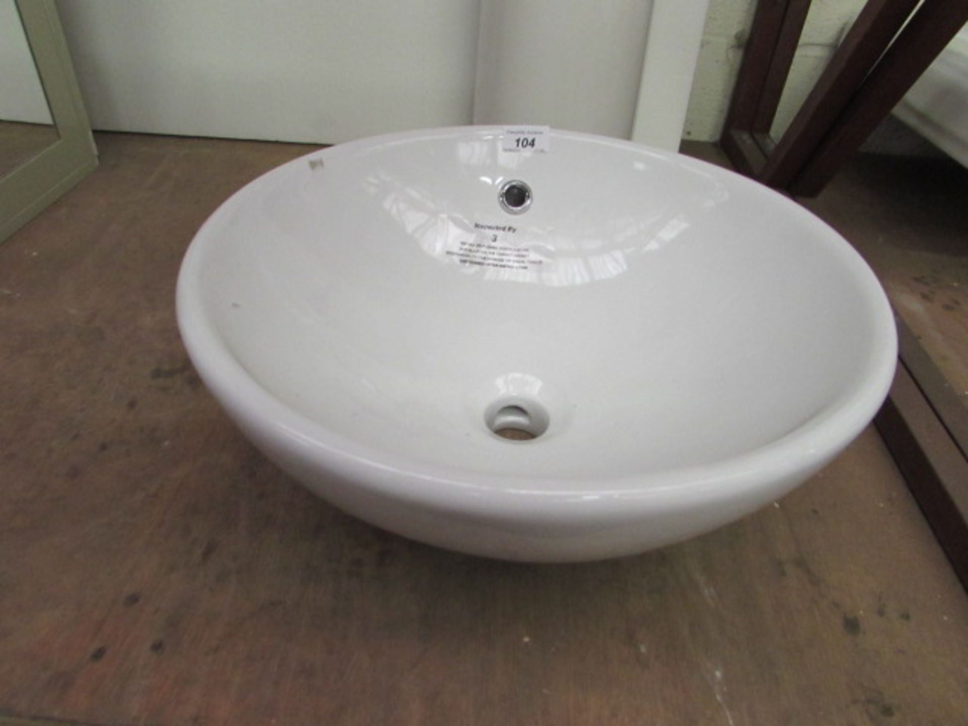 400mm free standing round basin (b grade)