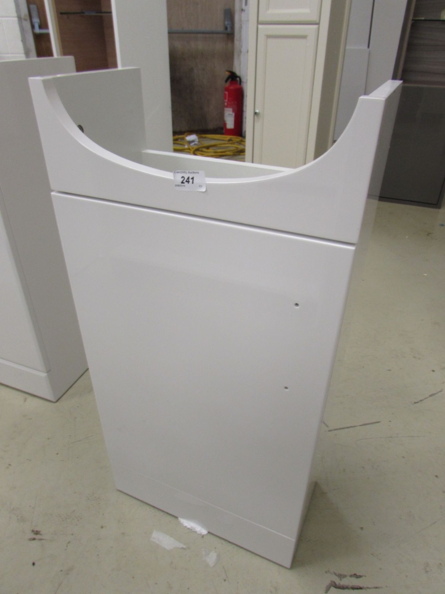 400mm cloakroom vanity unit with soft close door