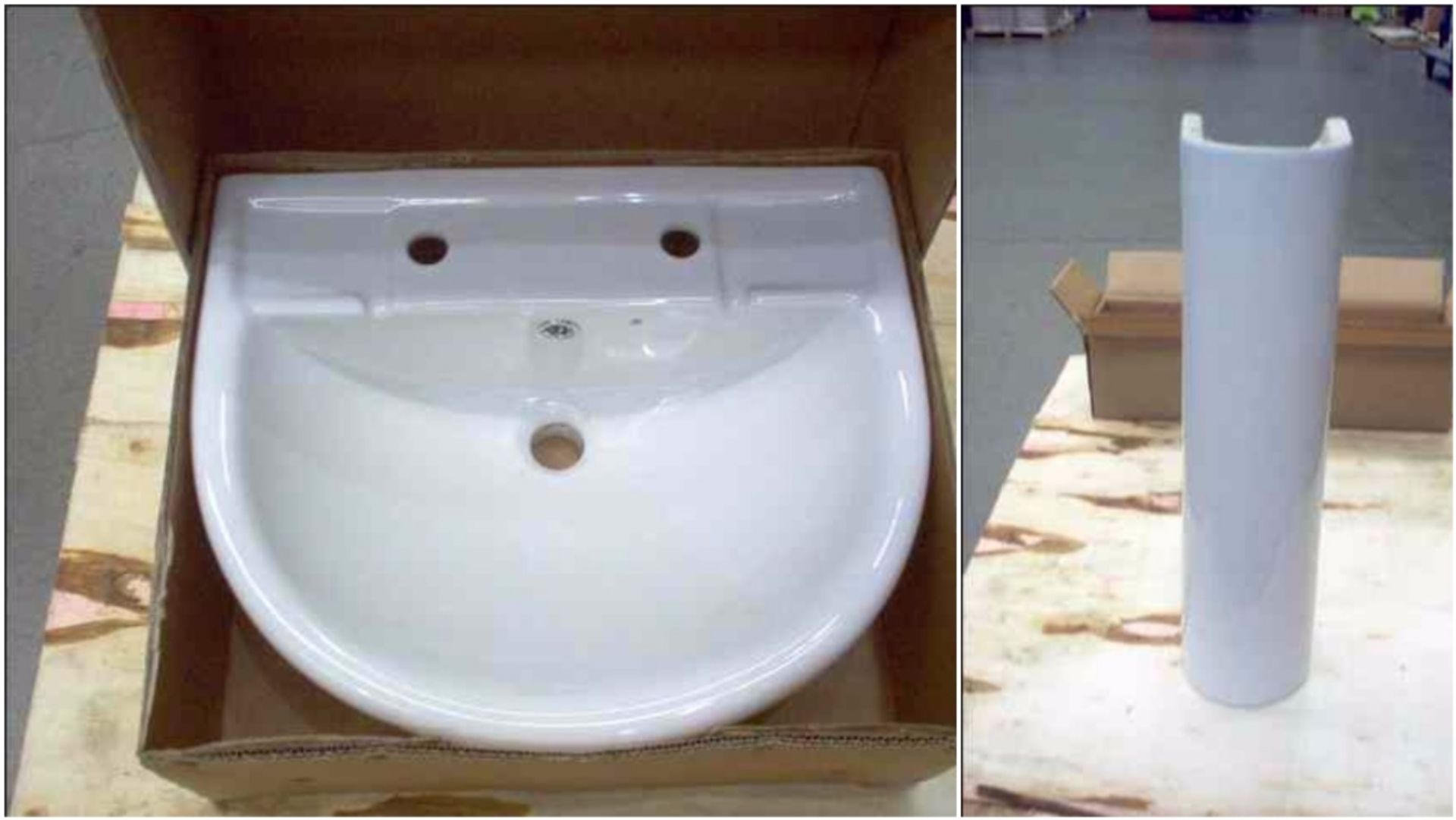 Georgia Plus 550m 2 Tap Hole Basin And Pedestal