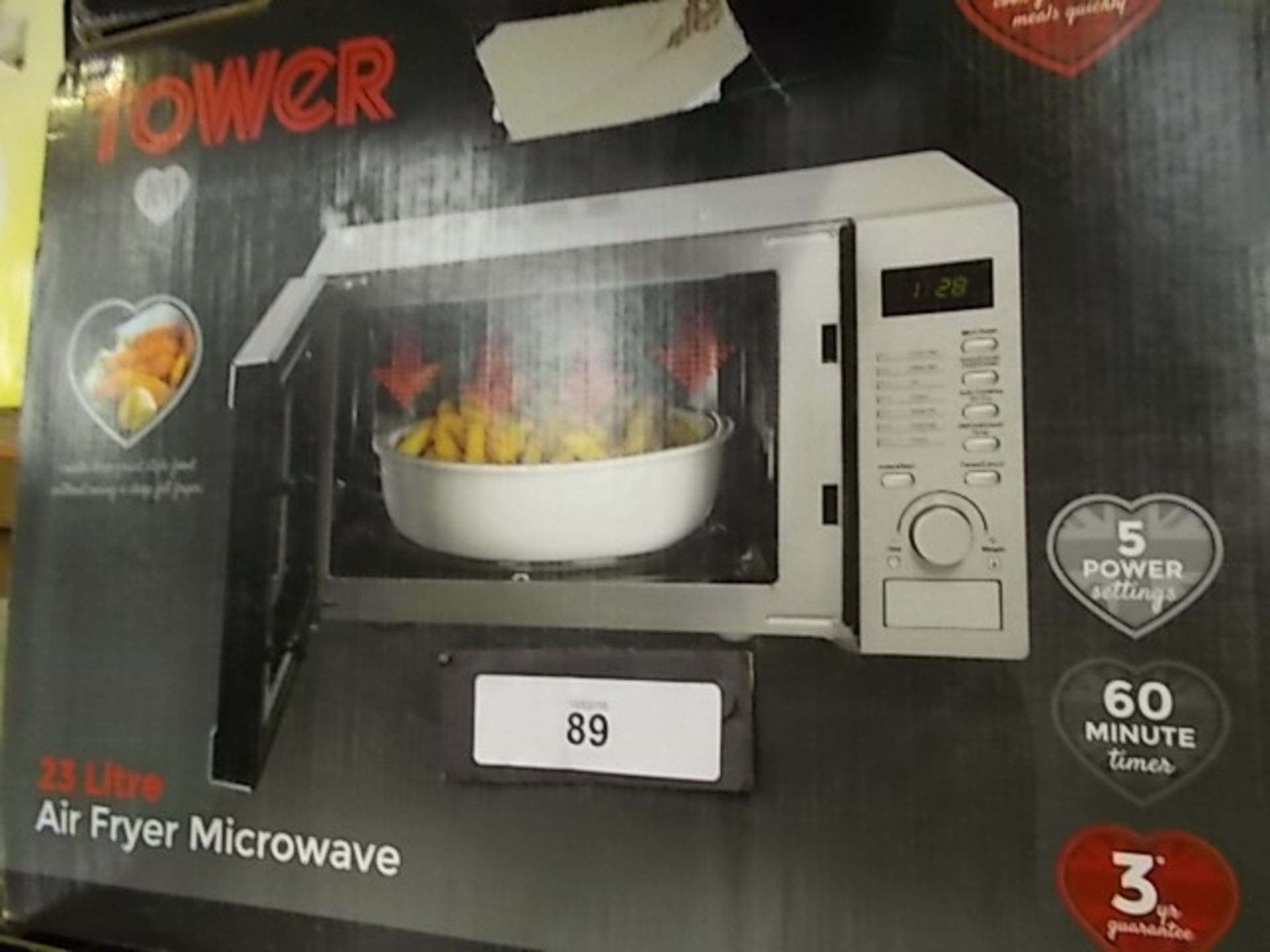 Tower 23ltr, 900 2300W air fryer microwave, model T24002 New in box