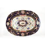 A Mason's Patent Ironstone meat plate, Imari pattern, mid 19th Century, decorated in colours,