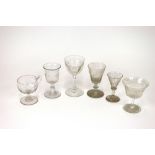 Six Victorian and later custard cups,