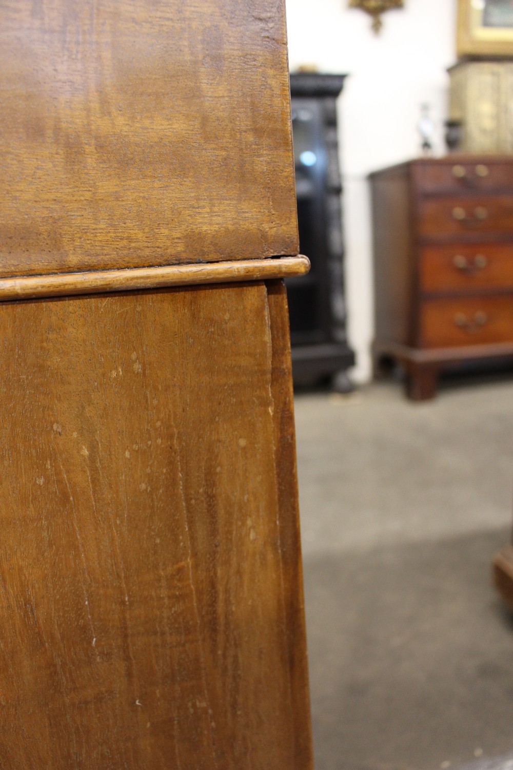 An Edwardian mahogany twin pedestal desk, rectangular top with a tooled leather inset, - Image 9 of 12