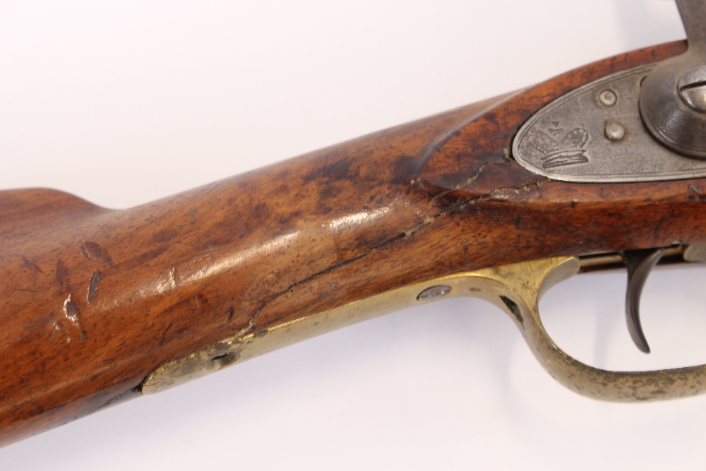 A 19th Century Indian pattern Enfield rifle, stamped JPR/EXR/2129, with integral ram rod, - Image 5 of 7