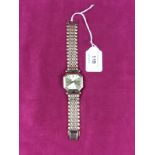 A 9ct gold Bueche-Girod wrist watch with later steel strap