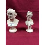 Two small Parian ware busts