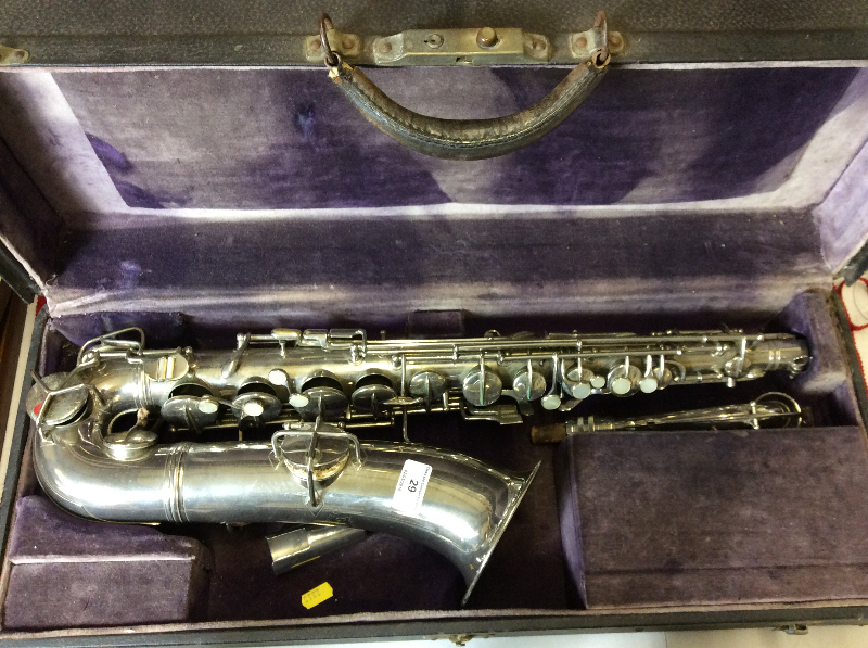 A C G Conn saxophone in fitted case