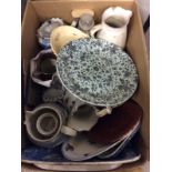 Three boxes of various decorative glass and china