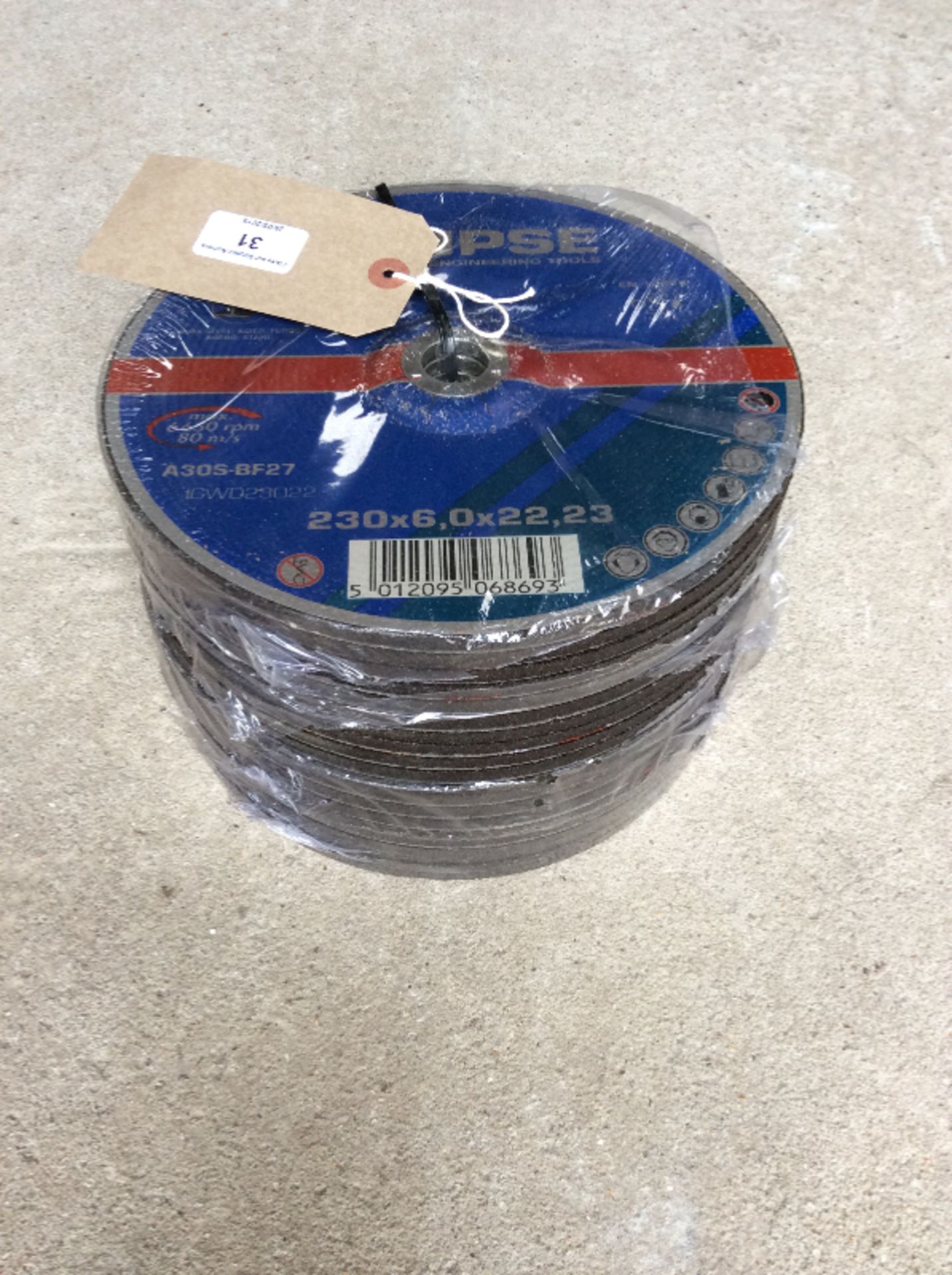 20x 9" metal grinding discs