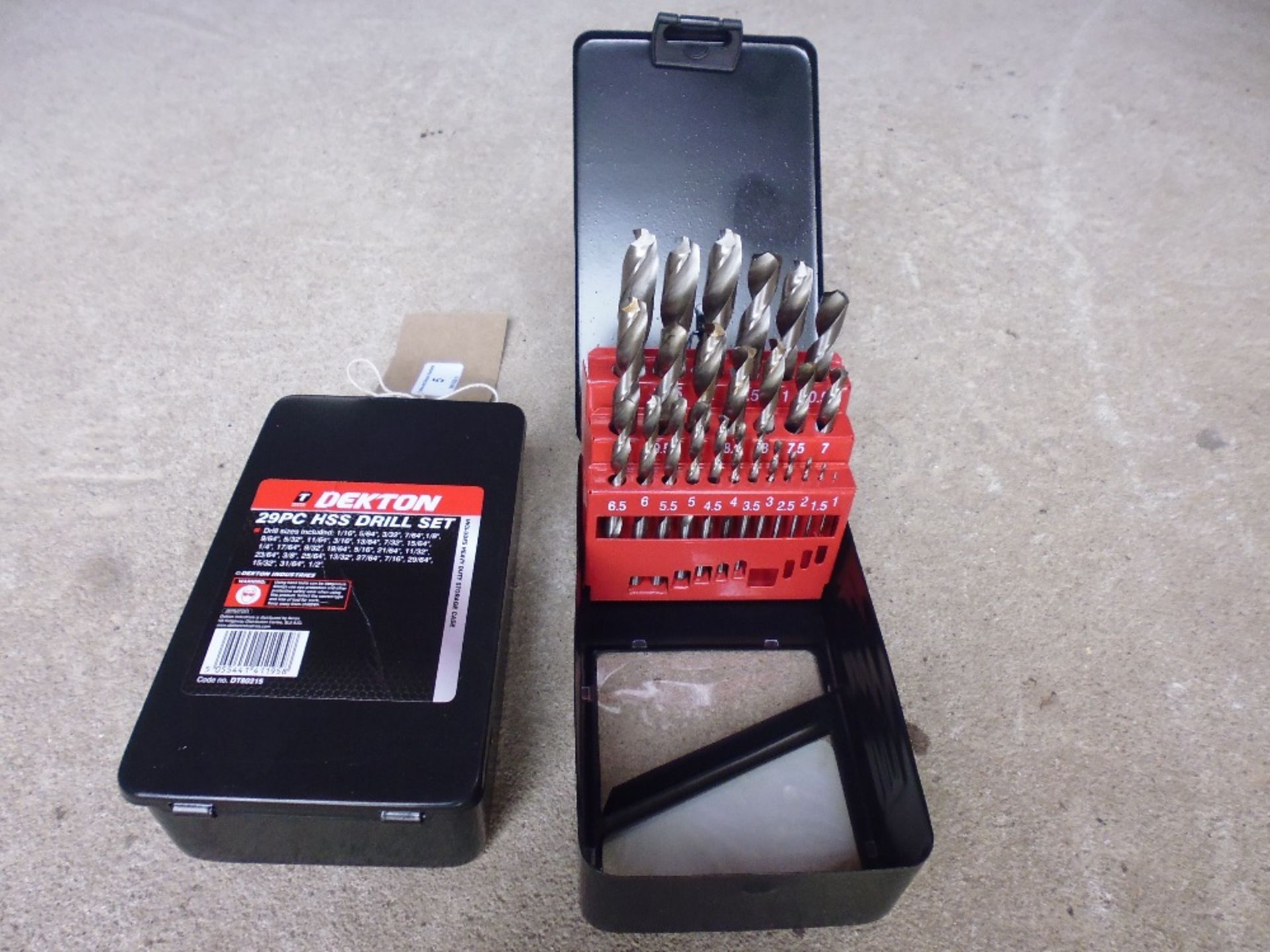 25 piece drill set and 29 piece drill set