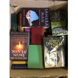 Five boxes of various books