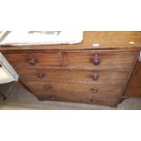 A 19th Century mahogany chest fitted two short over three drawers