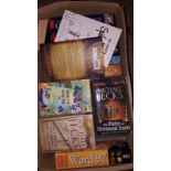 Three boxes of mostly modern books