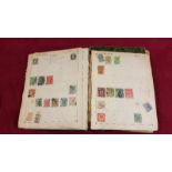 Four stamp albums and contents