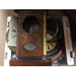 A quantity of Victorian clock cases and parts