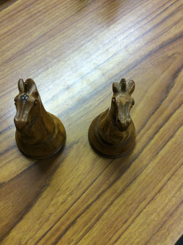 A Staunton patterned chess set (weighted) together with a chess board, a cribbage board, - Image 6 of 7