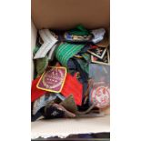 A box of military cloth badges