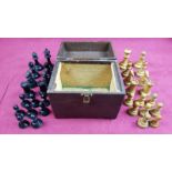 A Staunton pattern chess set