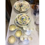 A quantity of Masons Ironstone dinner plates;